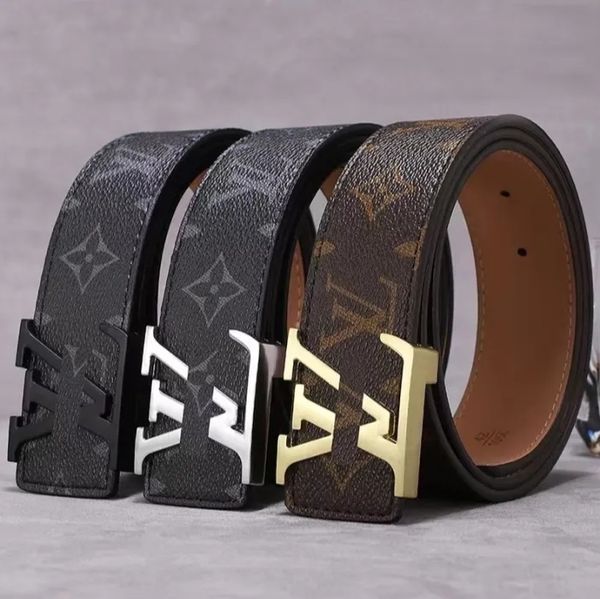 Casual mens belt Fashion Mens belt womens designer belt Daily business leather belts Metal smooth buckle ceinture Size 100cm-125cm optional Box With Box - Fashion Accessories - myaceshop