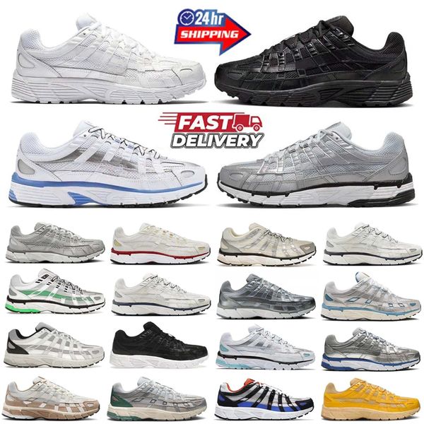 Casual Shoe Mens Women P6000 Shoes P 6000 Designer for Men Sneakers Black White Metallic Silver Gold Grey Racer Blue Womens Outdoor Sports Trainers 36-45 - Shoes & Accessories - myaceshop