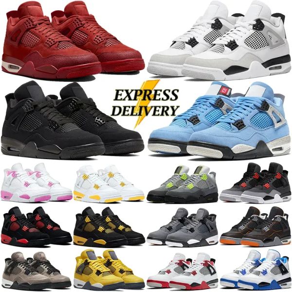 Designer Shoes 4 Basketball Shoes For Men Women 4s Sneaker Military Black Cat Pine Green White Oreo Red Thunder Unc Bred Cacao Medium Olive Sail Mens Trainers Sports - Shoes & Accessories - myaceshop