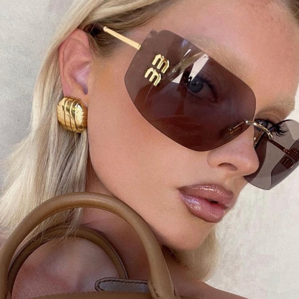 Designer Sunglasses for womens sunglasses men sunglass woman rimless frame mirror cat eye shades luxury sun glasses for women Y2K spicy girl gift High quality - Fashion Accessories - myaceshop